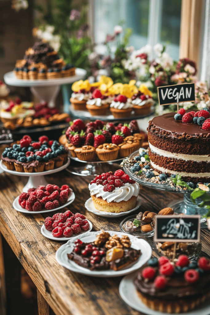 Veganes Kuchenbuffet