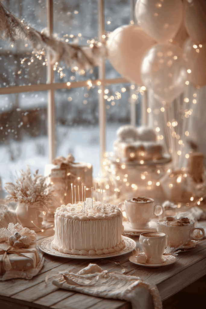 Geburtstagsfeier im Winter