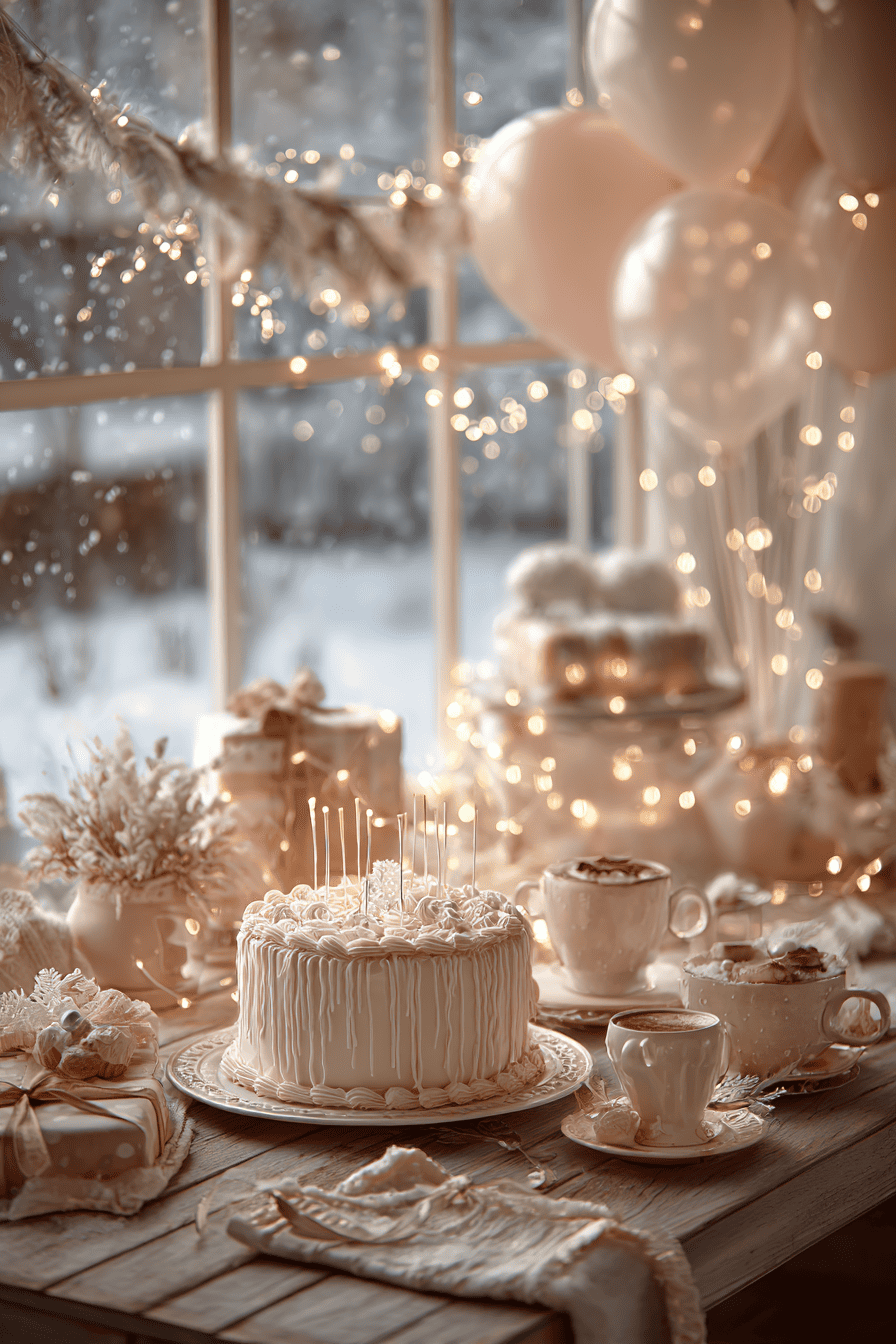 Geburtstagsfeier im Winter